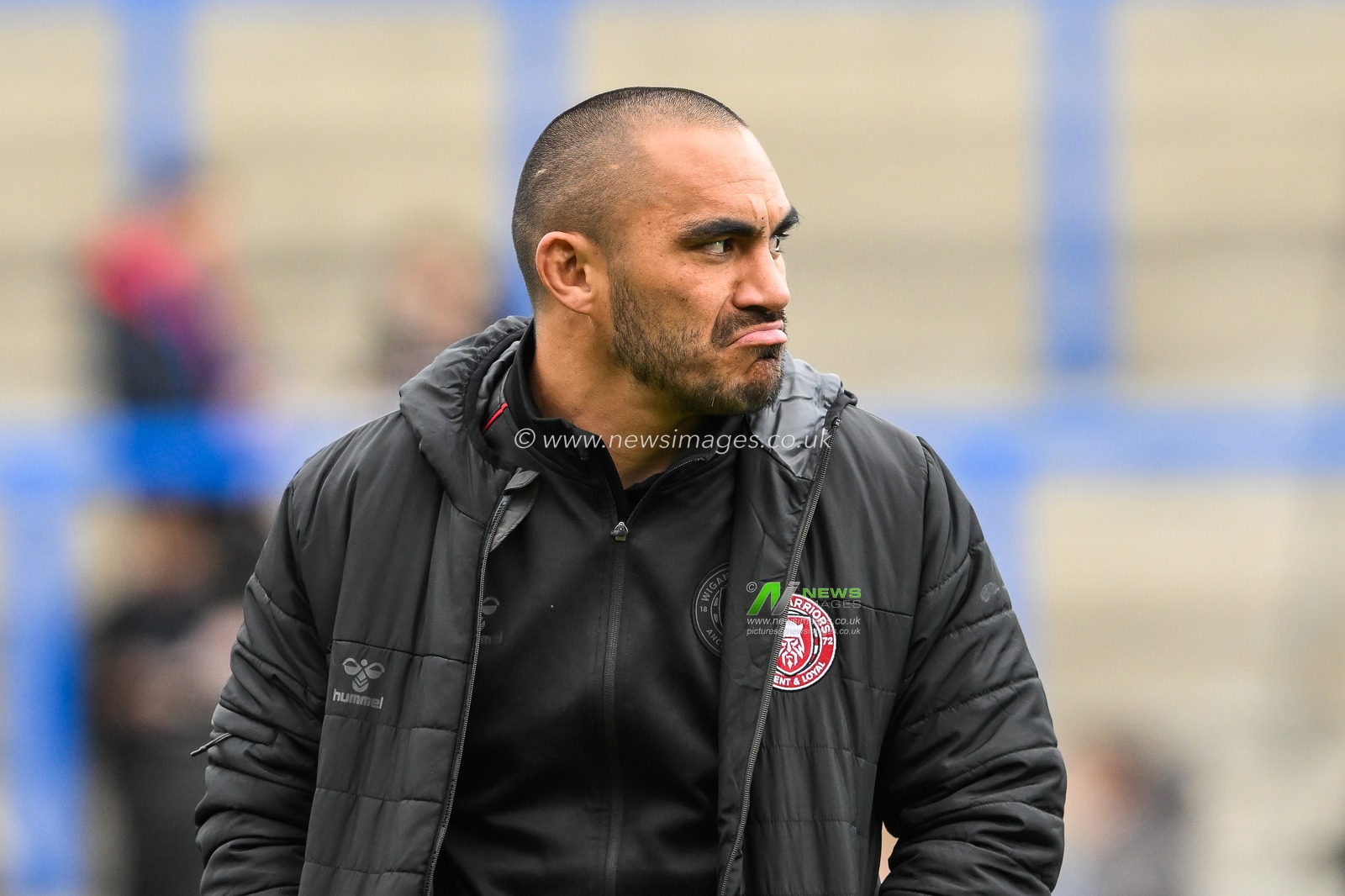 Thomas Leuluai Assistant coach of Wigan Warriors arrives ahead of the Betfred Super League Round 9 match Warrington Wolves vs Wigan Warriors at Halliwell Jones Stadium, Warrington, United Kingdom, 14th April 2023

(Photo by Craig Thomas/News Images)