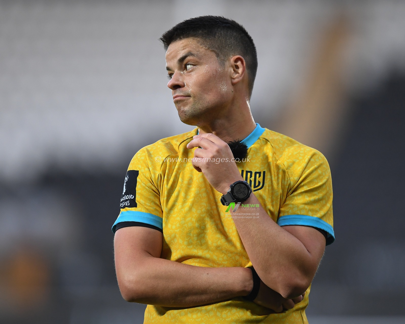 Referee Chris Busby during the game
