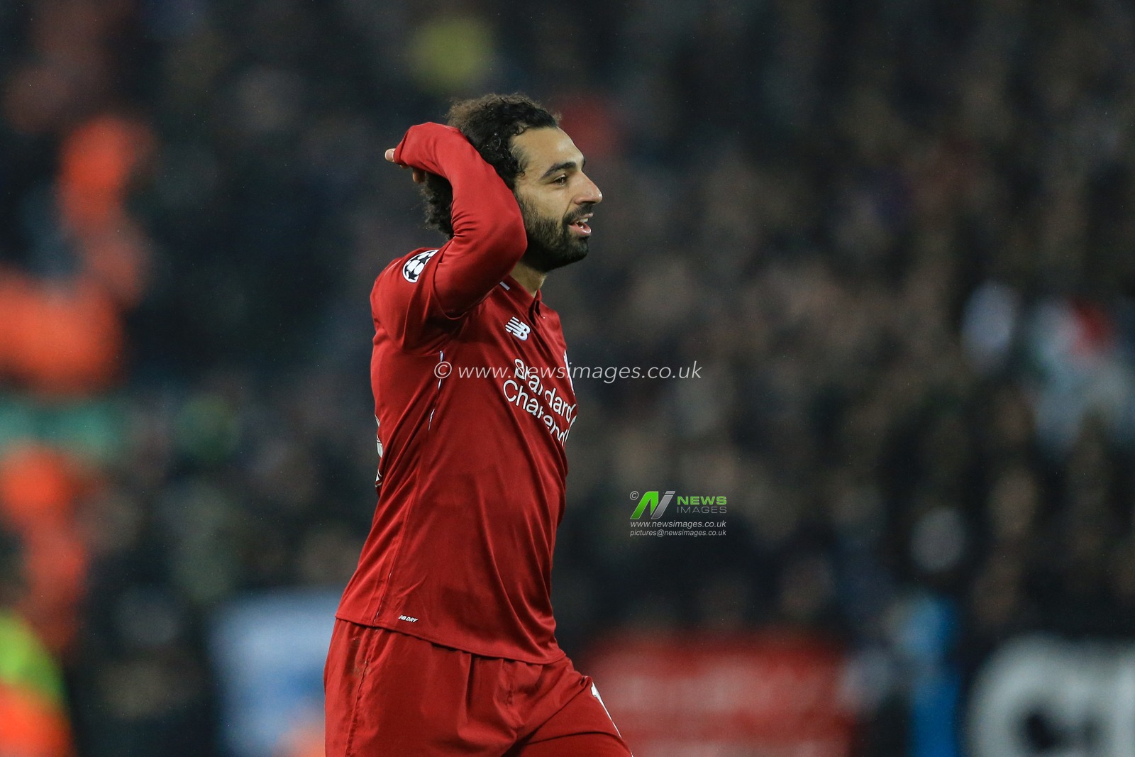 11th December 2018, Anfield, Liverpool, England; UEFA Champions League, Liverpool v Napoli ; Mohamed Salah (11) of Liverpool 


  Credit: Mark Cosgrove/News Images