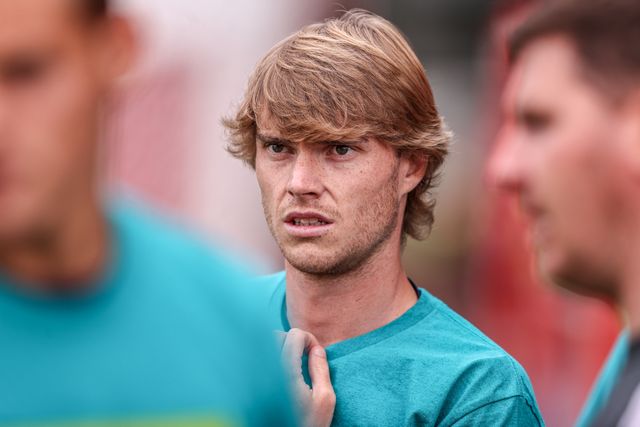 Luca Connell of Barnsley in the pregame warmup session during the Sky Bet League One match Barnsley vs Bromley at Oakwell, Barnsley, United Kingdom on 15 August 2026

(Photo by Alfie Cosgrove/News Images)