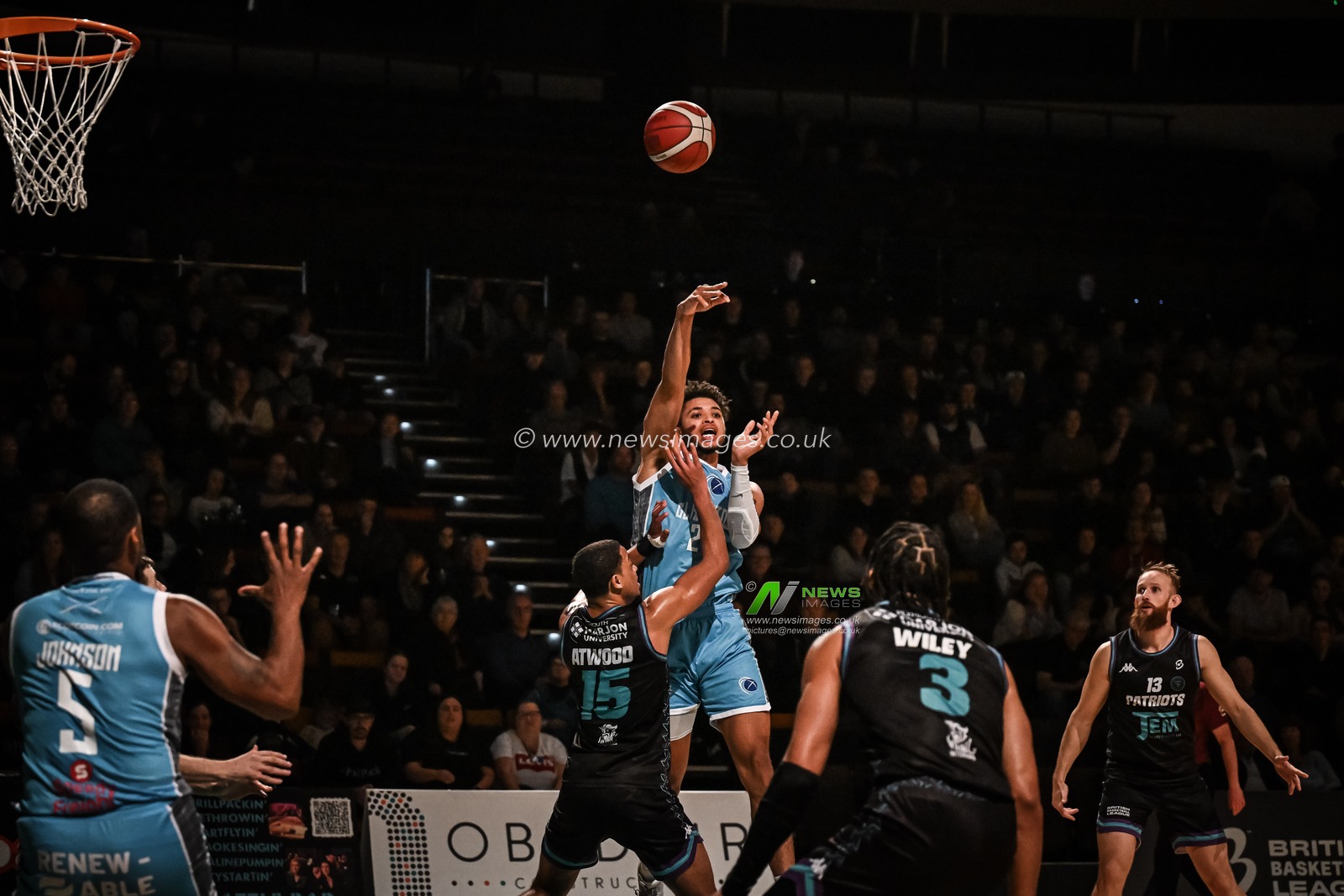 Clifton Moore Jr. #21 of Caledonia Gladiators passes the ball during the British Basketball Championship match Plymouth City Patriots vs Caledonia Gladiators at Plymouth Pavilions, Plymouth, United Kingdom, 3rd November 2023

(Photo by Craig Thomas/News Images)