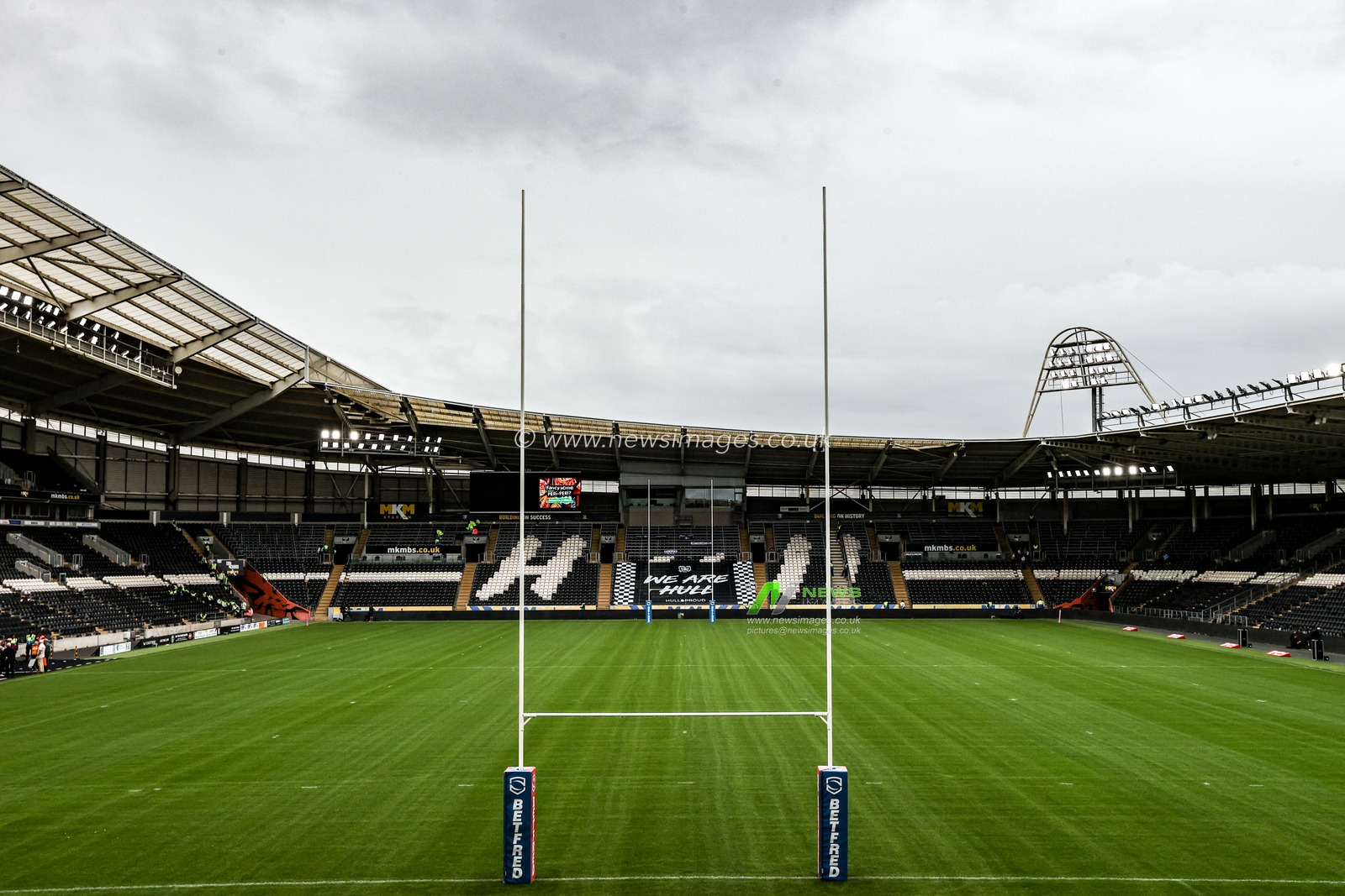 A general view of MKM Stadium ahead of the Betfred Super League round 25 match Hull FC vs Warrington Wolves at MKM Stadium, Hull, United Kingdom on 29 August 2026

(Photo by Alfie Cosgrove/News Images)