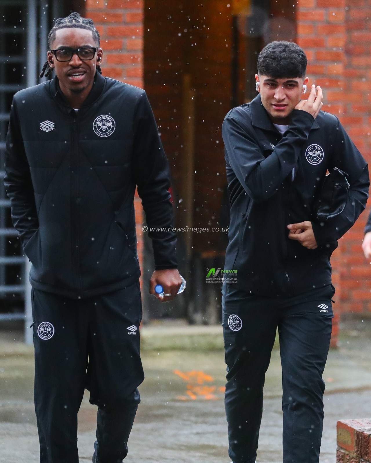 Kevin Schade and Yunus Konak of Brentford arrives at Selhurst Park prior to the Premier League match Crystal Palace vs Brentford at Selhurst Park, London, United Kingdom, 26th January 2025

(Photo by Izzy Poles/News Images)