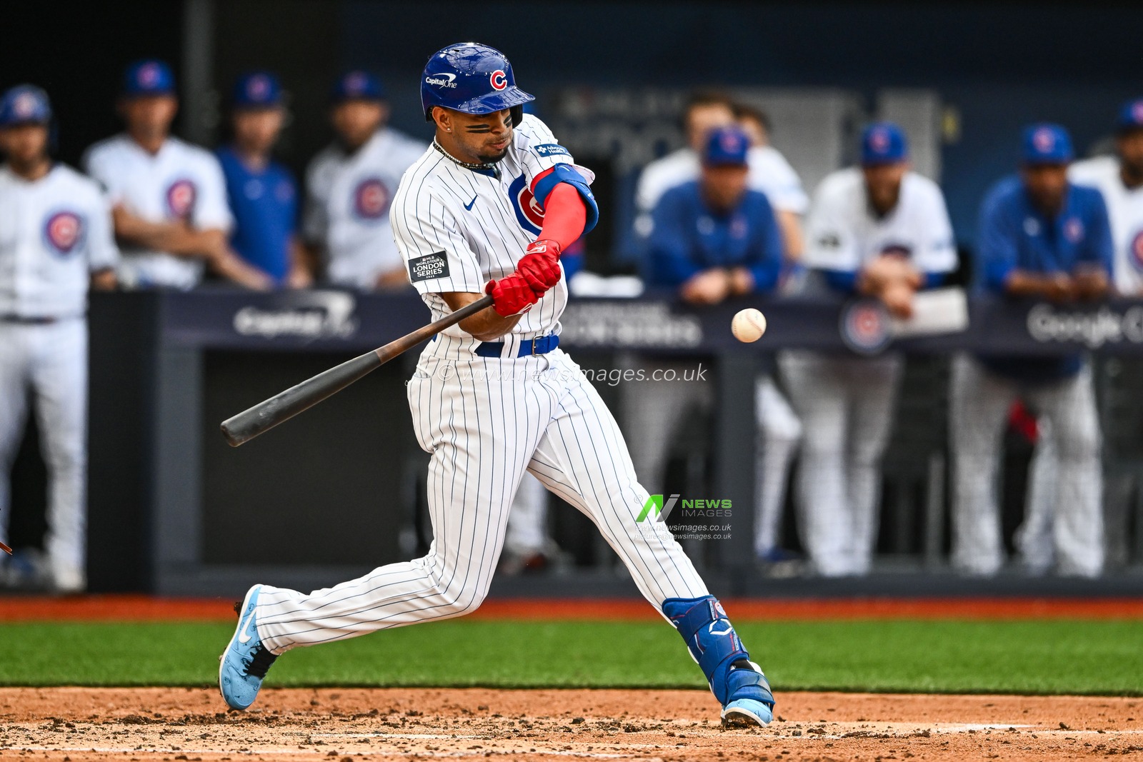Christopher Morel #5 of the Chicago Cubs at bat during the 2023 MLB London Series match St. Louis Cardinals vs Chicago Cubs at London Stadium, London, United Kingdom, 24th June 2023

(Photo by Craig Thomas/News Images)