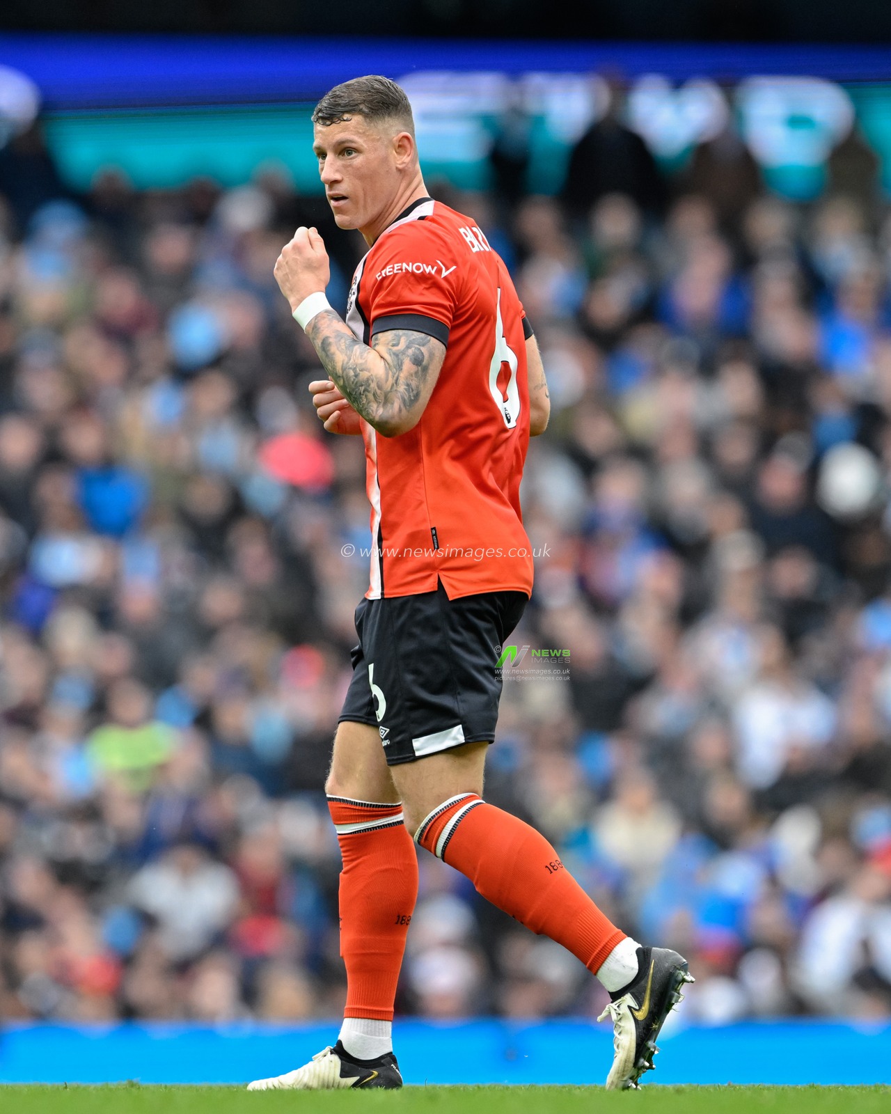 Ross Barkley of Luton Town, during the Premier League match Manchester City vs Luton Town at Etihad Stadium, Manchester, United Kingdom, 13th April 2024

(Photo by Cody Froggatt/News Images)