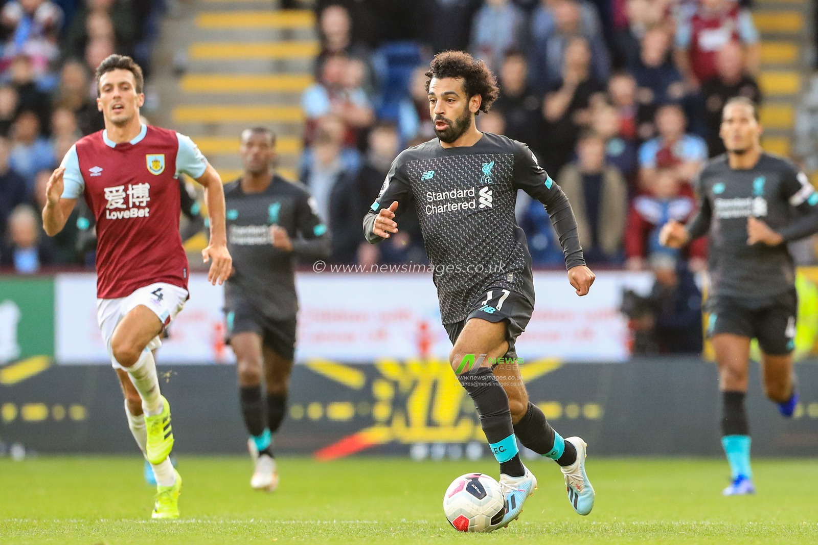 31st August 2019, Turf Moor, Burnley, England ; Premier League Football, Burnley vs Liverpool : Mohamed Salah (11) of Liverpool during the game

Credit: Mark Cosgrove/News Images

English Football League images are subject to DataCo Licence