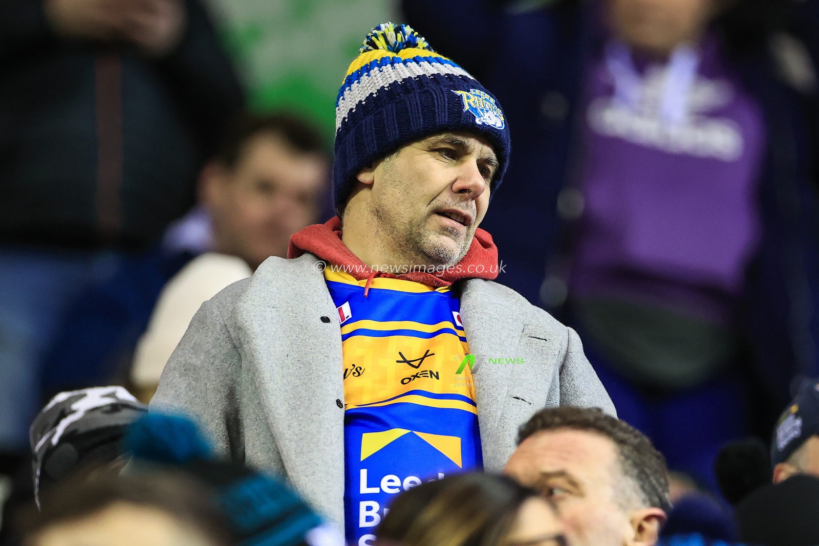 A Leeds Rhinos fan before the game