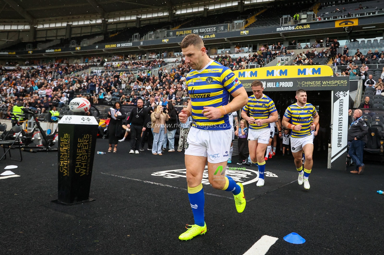 George Williams of Warrington Wolves during the Betfred Super League round 25 match Hull FC vs Warrington Wolves at MKM Stadium, Hull, United Kingdom on 29 August 2026

(Photo by Alfie Cosgrove/News Images)