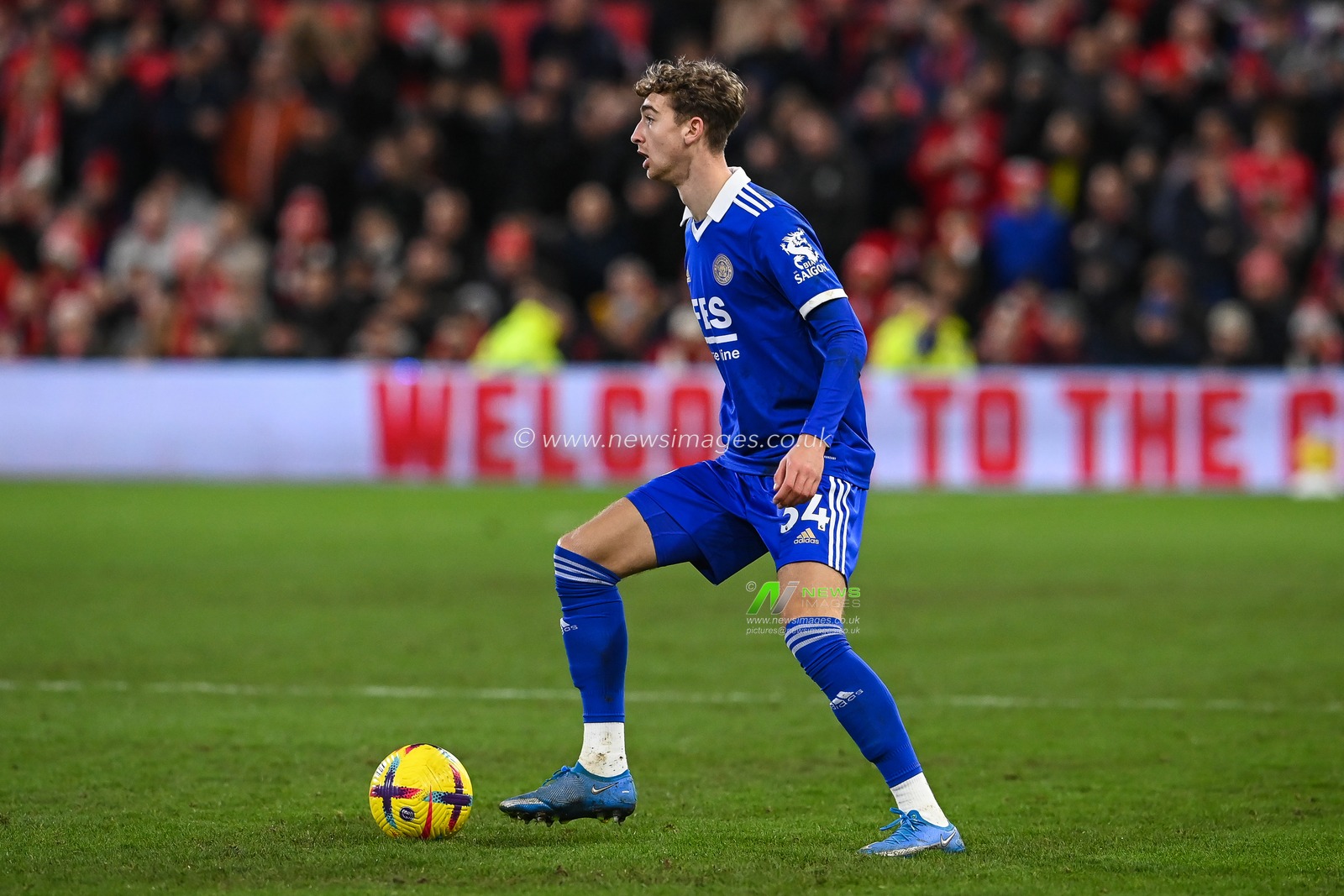 Lewis Brunt #34 of Leicester City in action during the Premier League match Nottingham Forest vs Leicester City at City Ground, Nottingham, United Kingdom, 14th January 2023

(Photo by Craig Thomas/News Images)