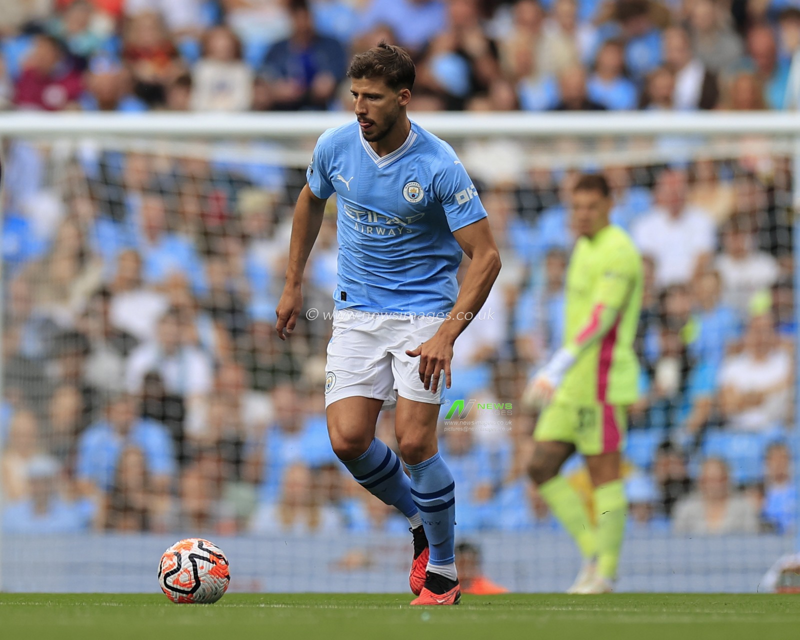 Ruben Dias #3 of Manchester City during the Premier League match Manchester City vs Fulham at Etihad Stadium, Manchester, United Kingdom, 2nd September 2023

(Photo by Conor Molloy/News Images)