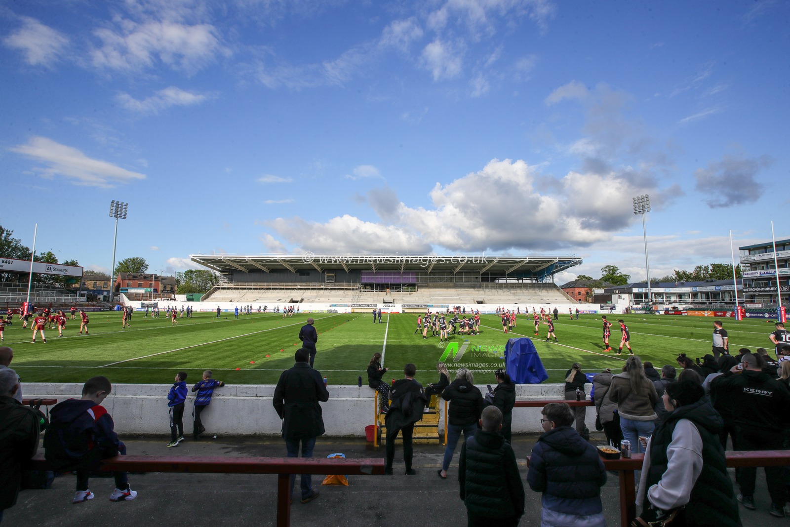A general view inside The Belle Vue Stadium ahead of the Betfred Super League Round 12 match Wakefield Trinity vs Hull FC at The Be Well Support Stadium, Wakefield, United Kingdom, 11th May 2023

(Photo by James Heaton/News Images)
