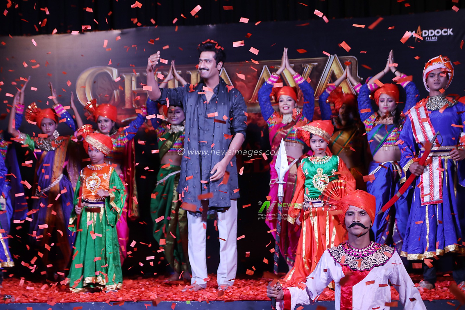 Bollywood actor Vicky Kaushal promoted his upcoming film Chhaava. Vicky played Maratha king Chatrapati Sambhaji Maharaj in the film, which is directed by Laxman Utekar and is slated for a February 14 release in Kolkata on February 7, 2025. Pictures by Debajyoti Chakraborty.(Photo: Debajyoti Chakraborty/News Images)