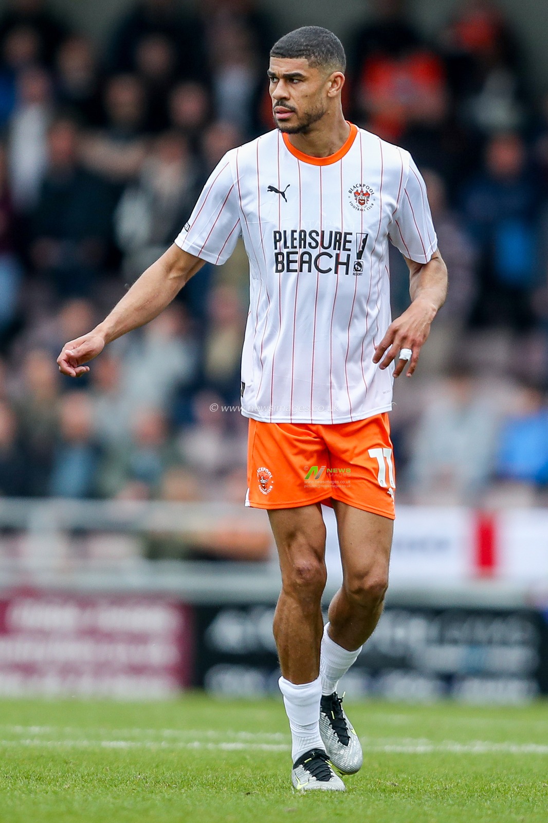 Ashley Fletcher of Blackpool in action during the Sky Bet League 1 match Northampton Town vs Blackpool at Sixfields Stadium, Northampton, United Kingdom, 22nd March 2025

(Photo by Izzy Poles/News Images)