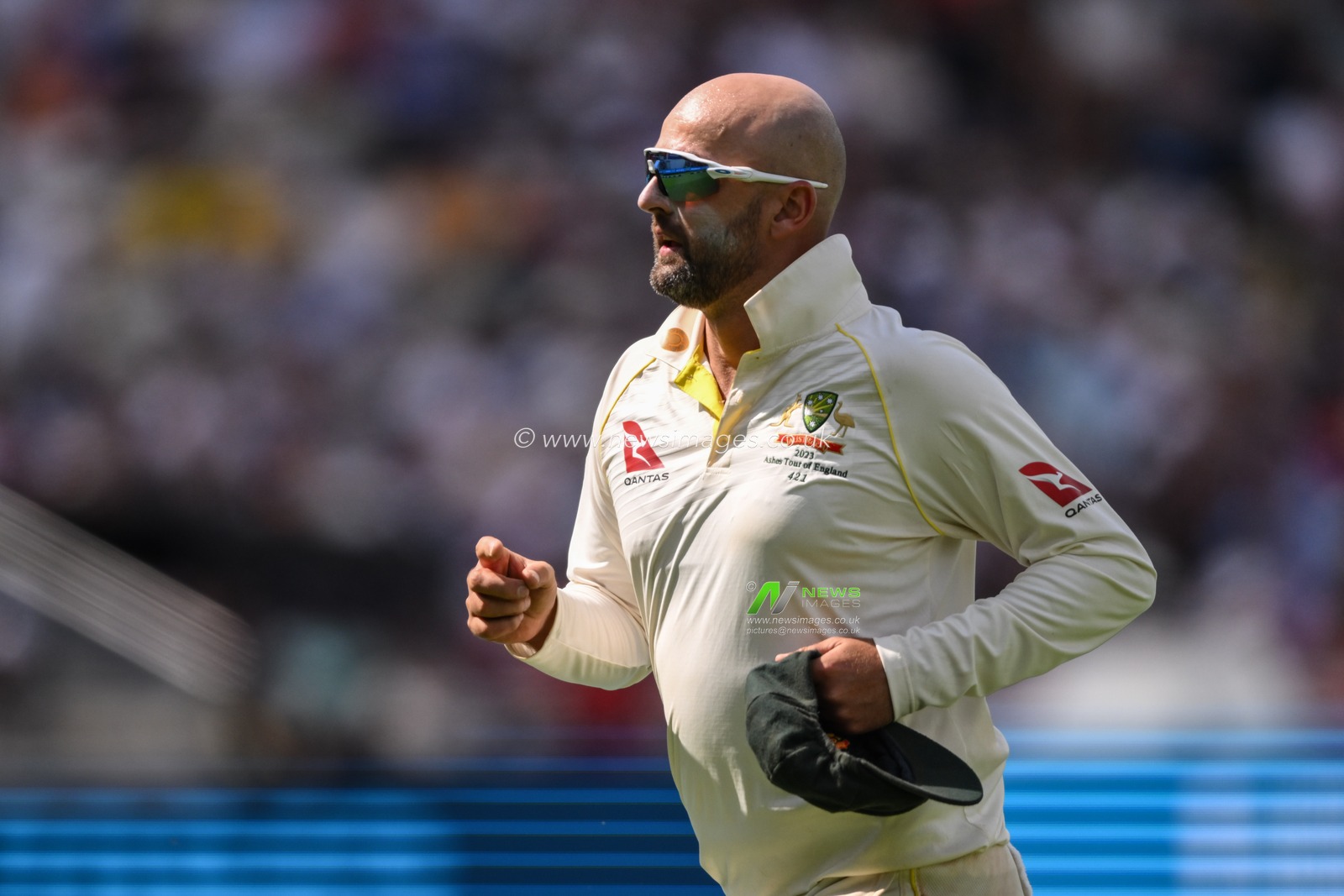 Nathan Lyon of Australia during the LV= Insurance Ashes Test Series Day 4 match England vs Australia at Edgbaston, Birmingham, United Kingdom, 19th June 2023

(Photo by Craig Thomas/News Images)