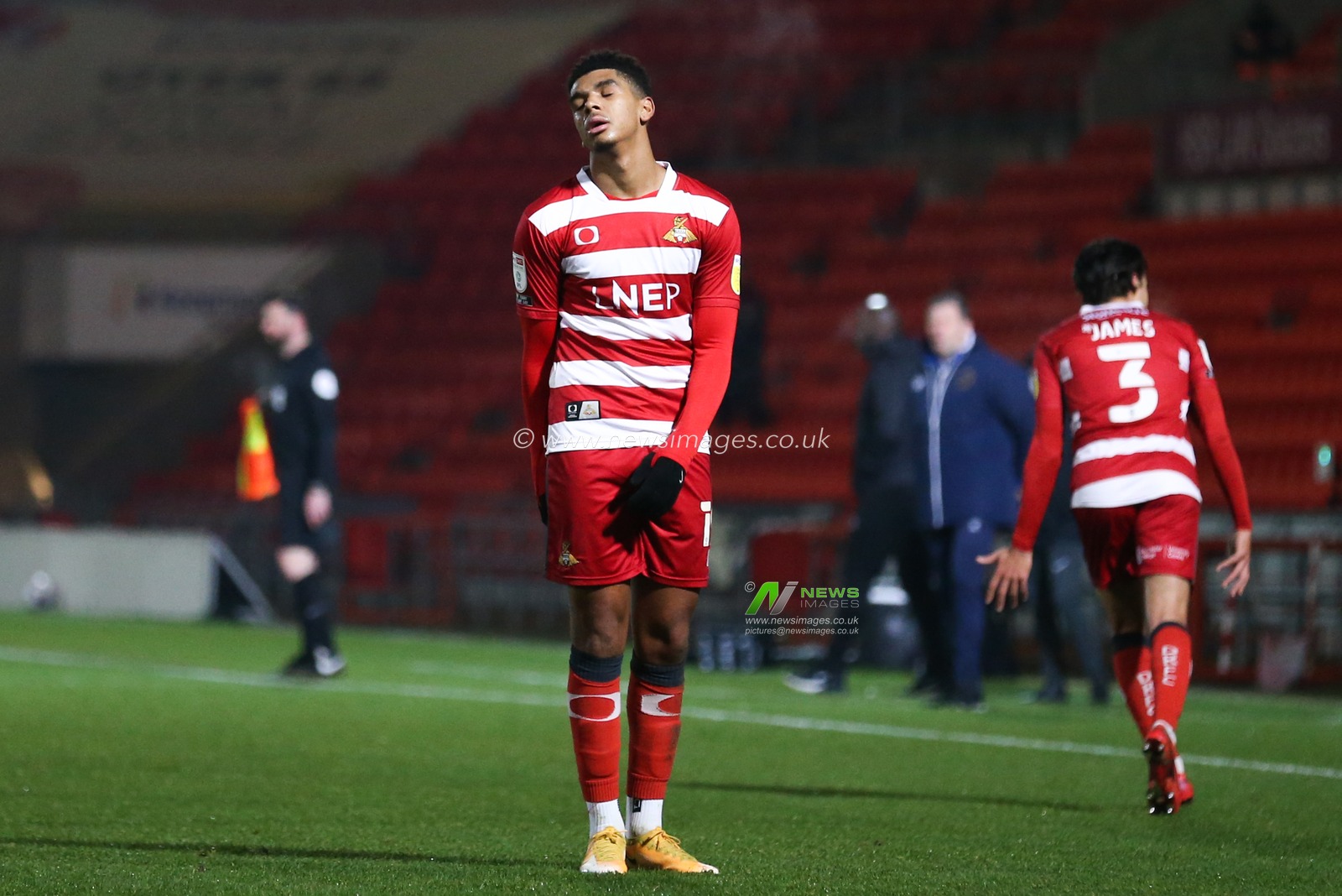 Tyreece John Jules #19 of Doncaster Rovers reacts during the game