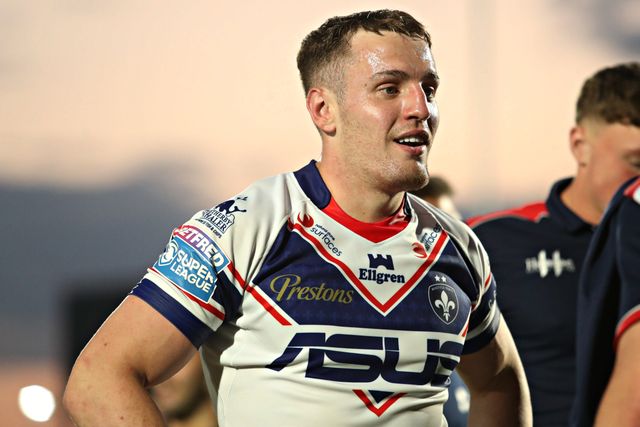 Jake Trueman of Wakefield Trinity after the Betfred Super League round 15 match Wakefield Trinity vs Wigan Warriors at DIY Kitchens Stadium, Wakefield, United Kingdom, 20th June 2025

(Photo by Sam Eaden/News Images)