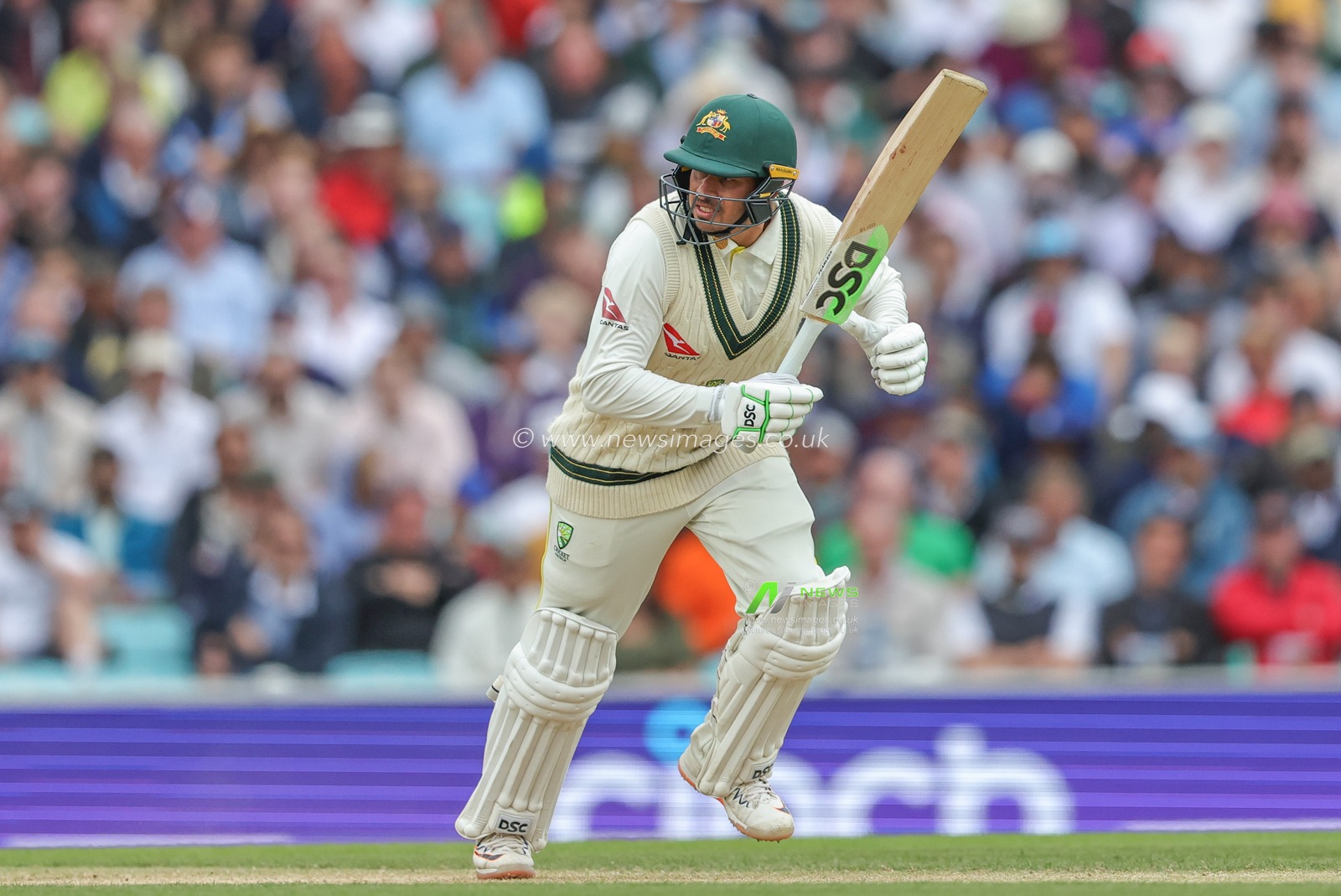 Usman Khawaja of Australia makes one run during the LV= Insurance Ashes Fifth Test Series Day Four match England vs Australia at The Kia Oval, London, United Kingdom, 30th July 2023

(Photo by Mark Cosgrove/News Images)