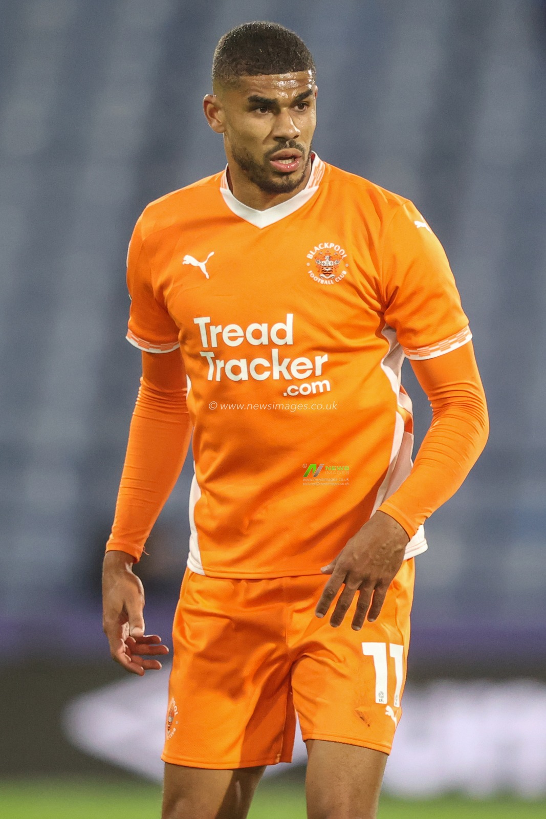 Ashley Fletcher of Blackpool during the Sky Bet League 1 match Huddersfield Town vs Blackpool at John Smith's Stadium, Huddersfield, United Kingdom, 24th September 2024

(Photo by Alfie Cosgrove/News Images)