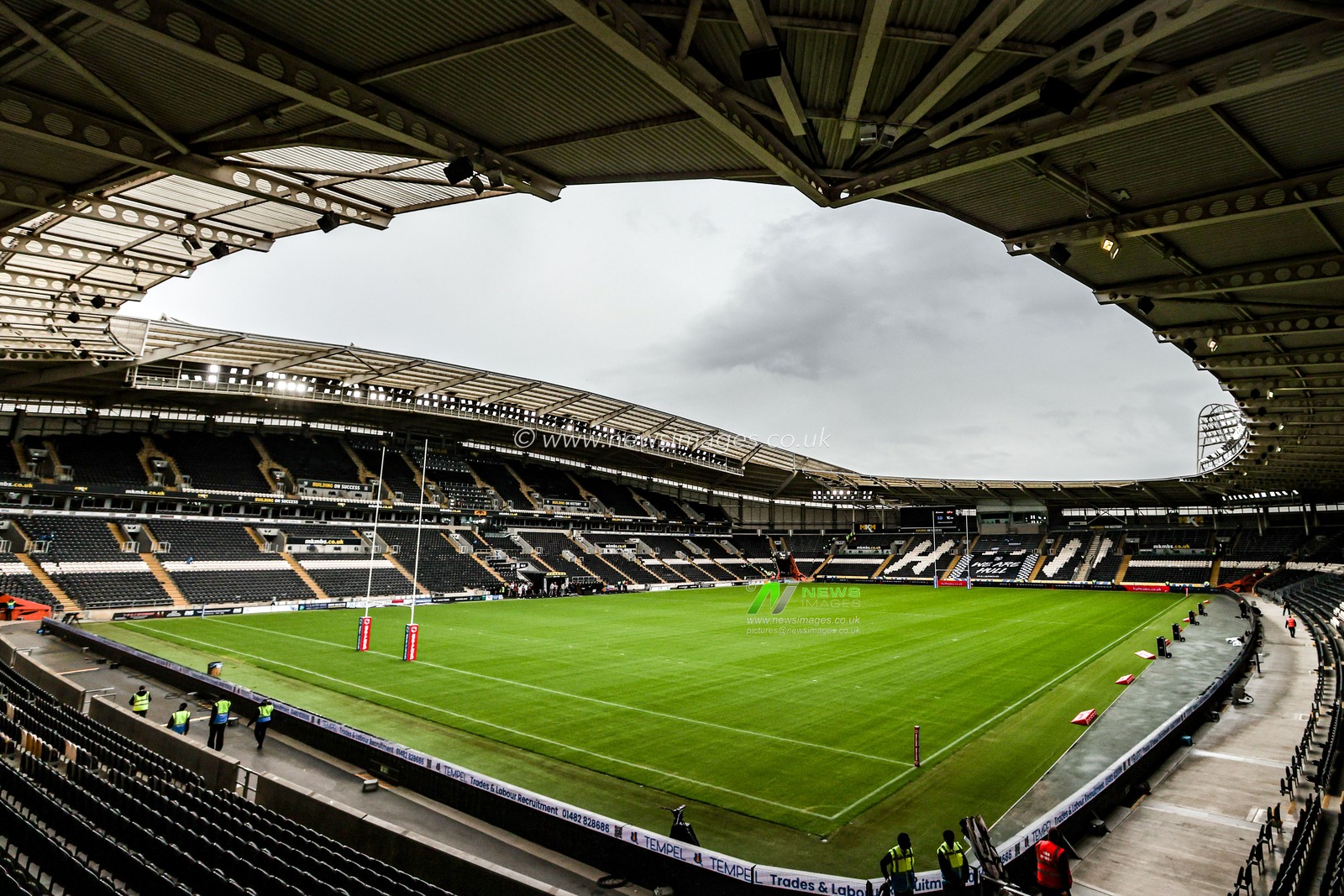 A general view of MKM Stadium ahead of the Betfred Super League round 25 match Hull FC vs Warrington Wolves at MKM Stadium, Hull, United Kingdom on 29 August 2026

(Photo by Alfie Cosgrove/News Images)