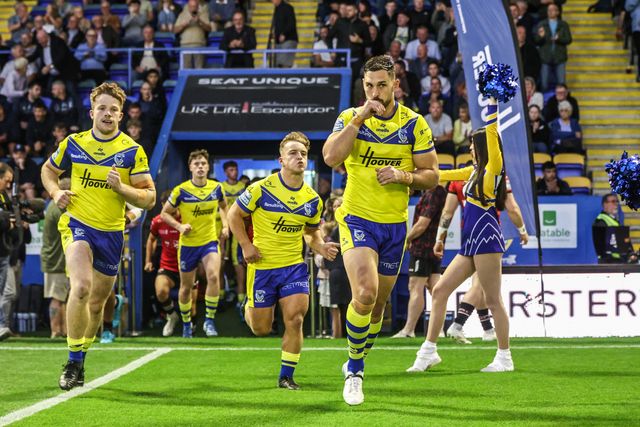 Ryan Matterson of Warrington Wolves comes out for the game during the Betfred Super League Round 24 match Warrington Wolves vs Salford Red Devils at Halliwell Jones Stadium, Warrington, United Kingdom, 29th August 2025

(Photo by Alfie Cosgrove/News Images)