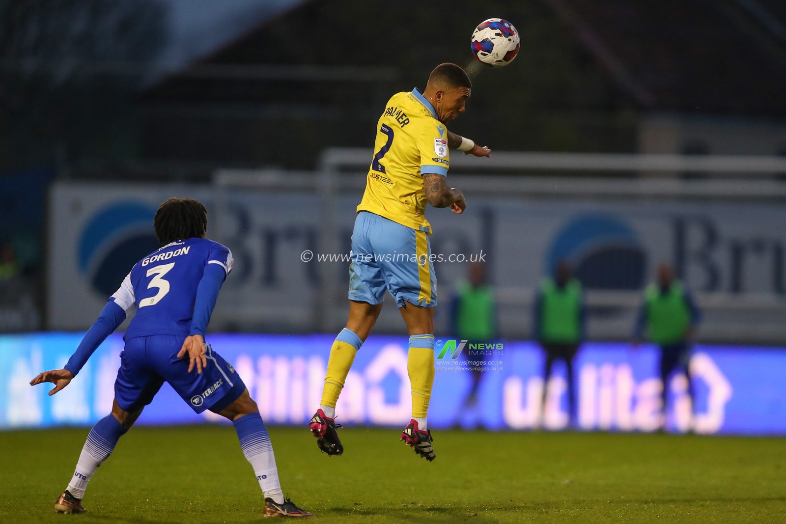 Liam Palmer #2 of Sheffield Wednesday heads the ball during the Sky Bet League 1 match Bristol Rovers vs Sheffield Wednesday at Memorial Stadium, Bristol, United Kingdom, 18th April 2023

(Photo by Gareth Evans/News Images)