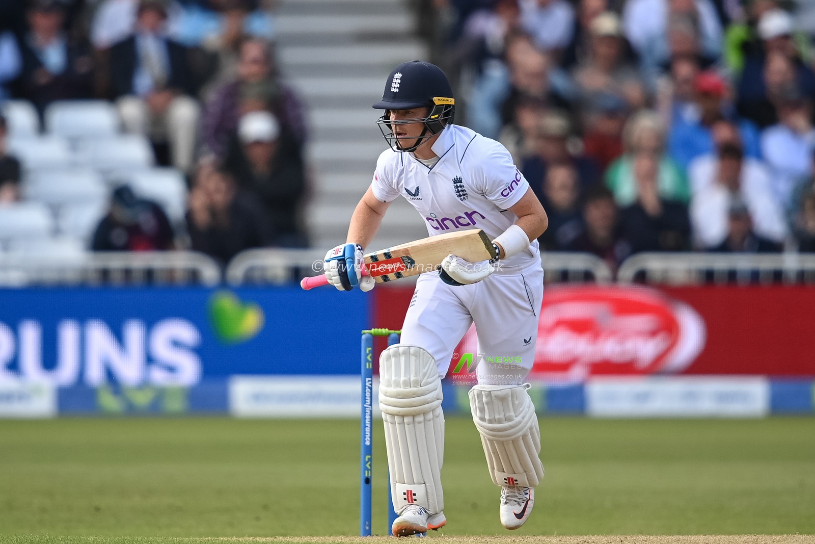 Ollie Pope of England during the game
