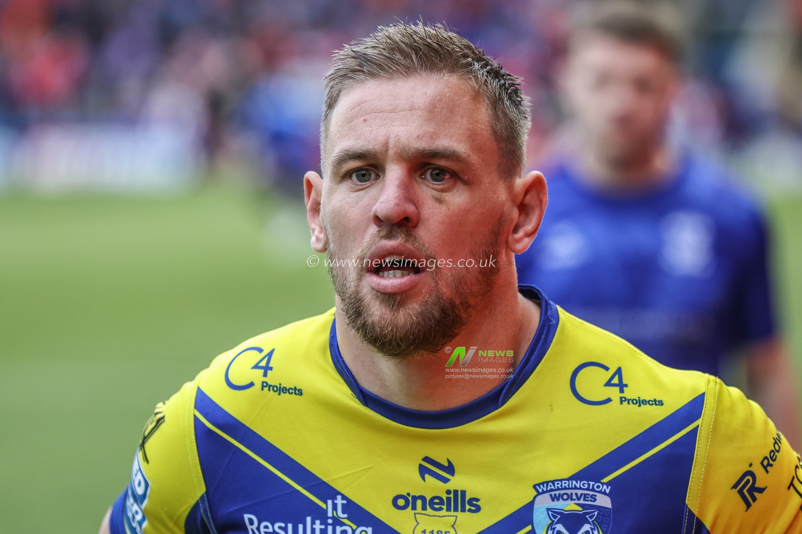 Matt Dufty of Warrington Wolves during pre-game warm up during the Betfred Super League Round 12 match Warrington Wolves vs Hull KR at Halliwell Jones Stadium, Warrington, United Kingdom, 23rd May 2025

(Photo by Alfie Cosgrove/News Images)