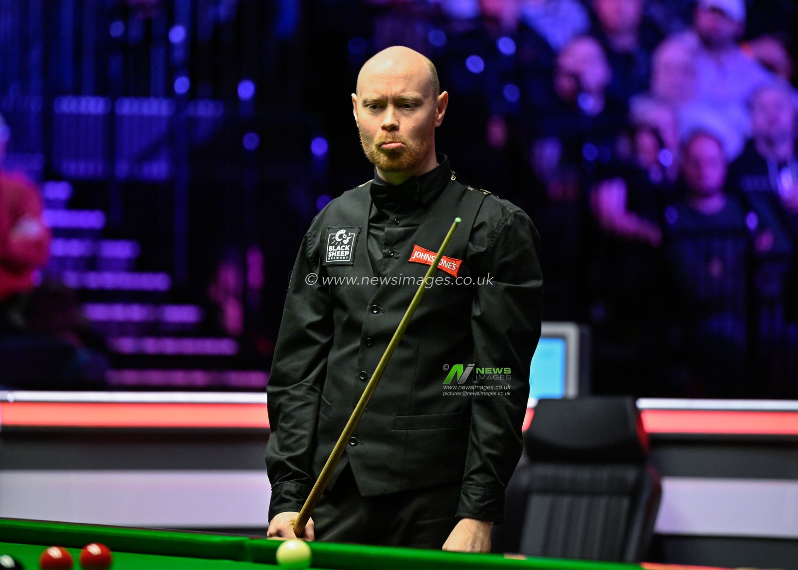 Gary Wilson reacts, during the Johnstoneâ€™s Paint Tour Championships at Manchester Central, Manchester, United Kingdom, 5th April 2024

(Photo by Cody Froggatt/News Images)