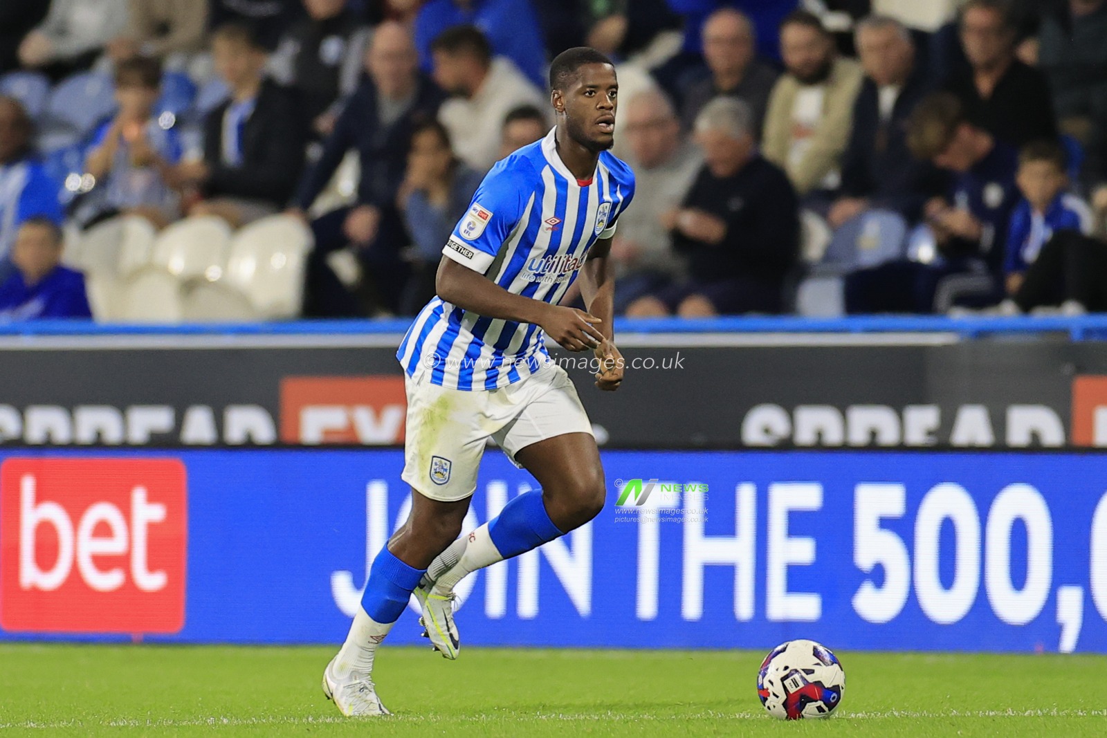 Luke Mbete-Tabu #3 of Huddersfield Town during the Sky Bet Championship match Huddersfield Town vs Wigan Athletic at John Smith's Stadium, Huddersfield, United Kingdom, 13th September 2022

(Photo by Conor Molloy/News Images)