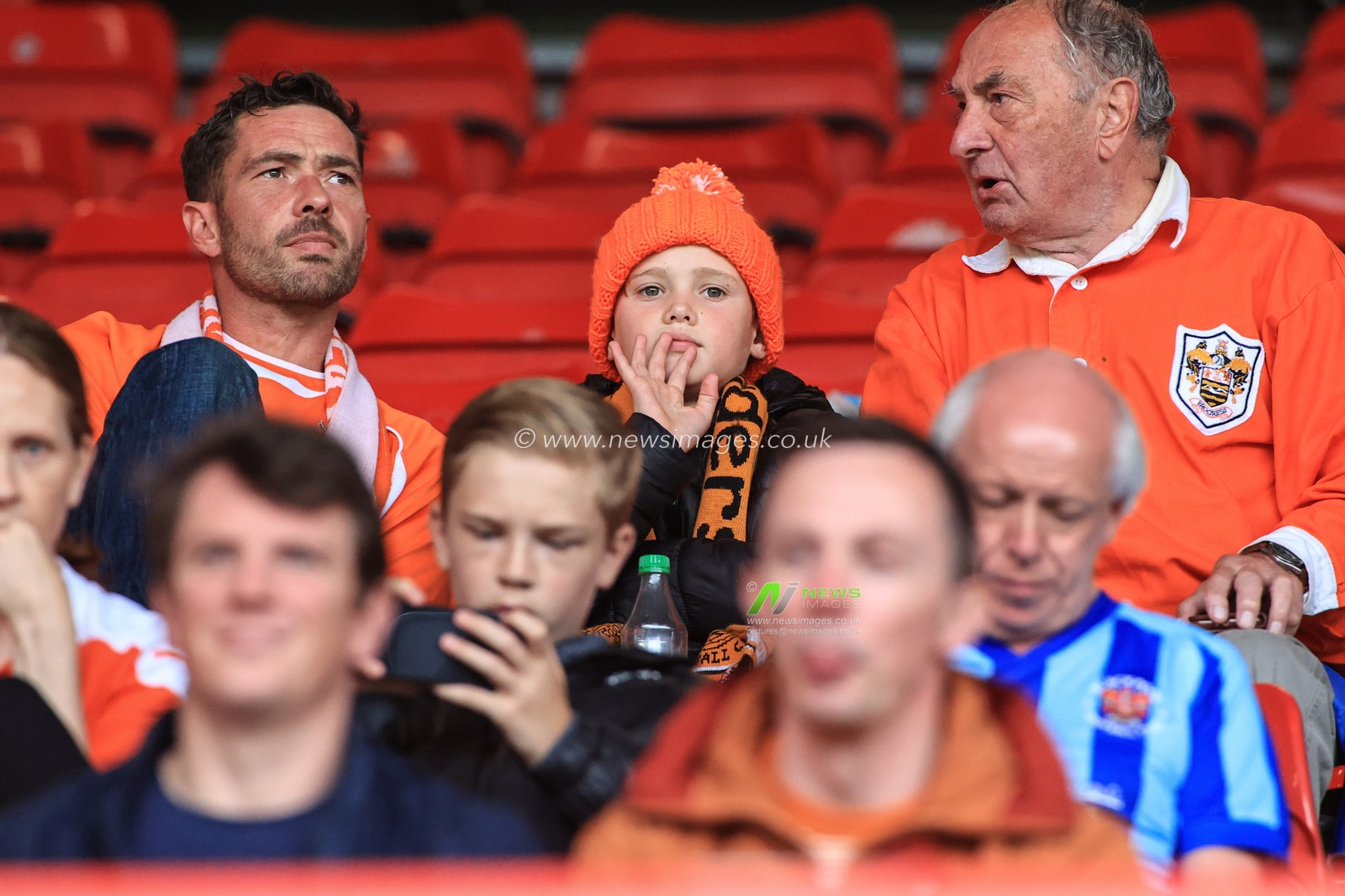 A Blackpool fan in the crowd