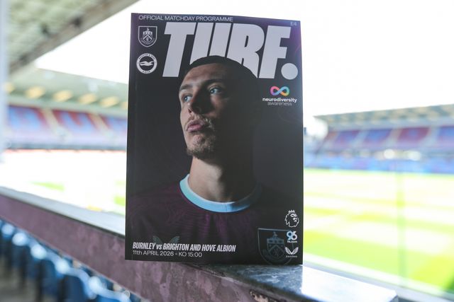 Burnley match day programme ahead of the Premier League match Burnley vs Brighton & Hove Albion at Turf Moor, Burnley, United Kingdom on 11 April 2026

(Photo by Jorge Horsted/News Images)