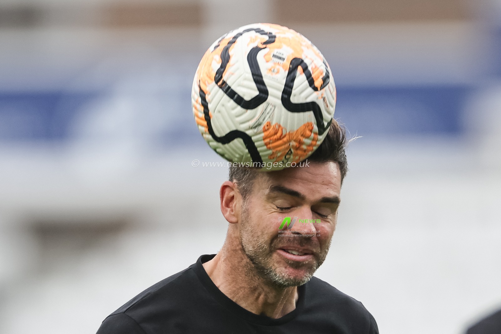 James Anderson England bowling coach heads the ball during the 3rd Rothesay Test Match Day One England v Sri Lanka at The Kia Oval, London, United Kingdom, 6th September 2024

(Photo by Mark Cosgrove/News Images)