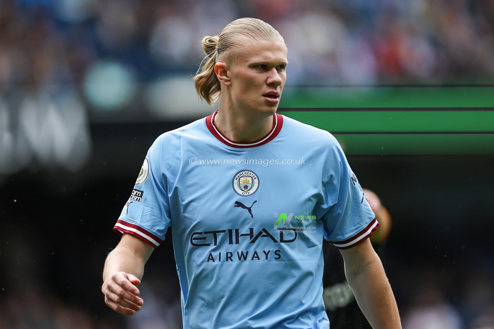 Erling Haaland #9 of Manchester City during the Premier League match Manchester City vs Leeds United at Etihad Stadium, Manchester, United Kingdom, 6th May 2023

(Photo by Mark Cosgrove/News Images)