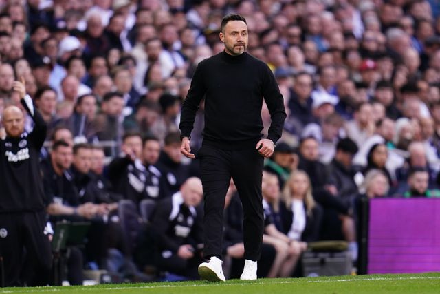 Roberto De Zerbi manager of Tottenham Hotspur during the Premier League match Tottenham Hotspur vs Brighton & Hove Albion at Tottenham Hotspur Stadium, London, United Kingdom on 18 April 2026

(Photo by Harvey Murphy/News Images)