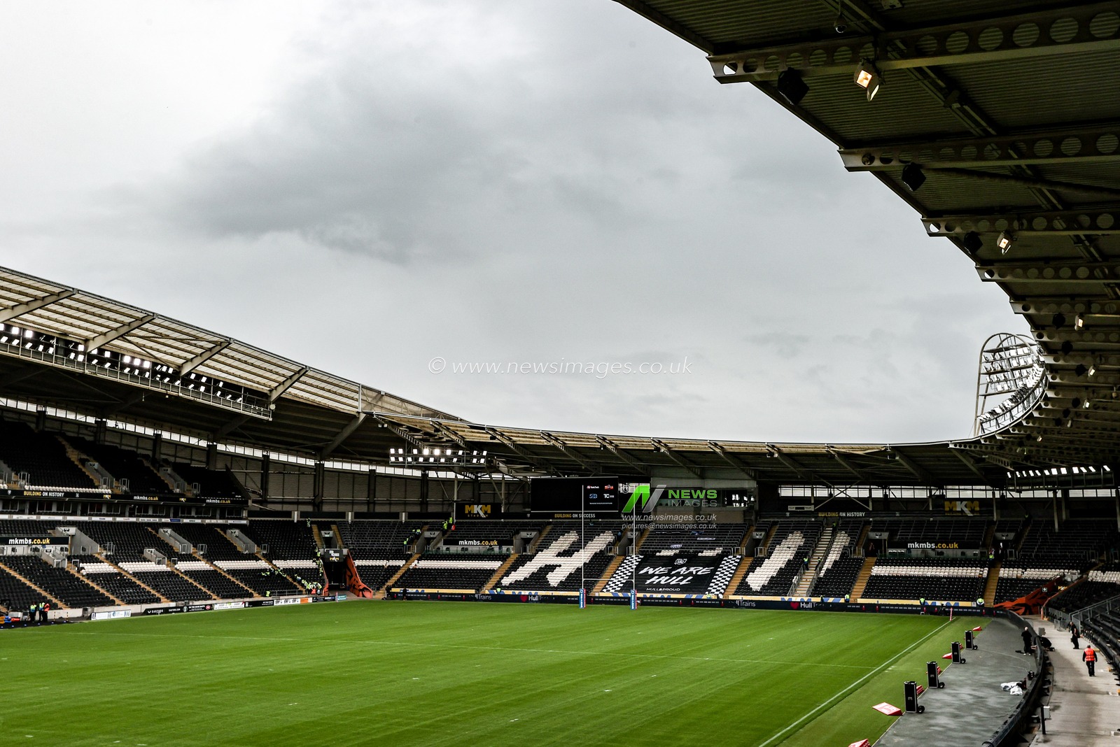 A general view of MKM Stadium ahead of the Betfred Super League round 25 match Hull FC vs Warrington Wolves at MKM Stadium, Hull, United Kingdom on 29 August 2026

(Photo by Alfie Cosgrove/News Images)