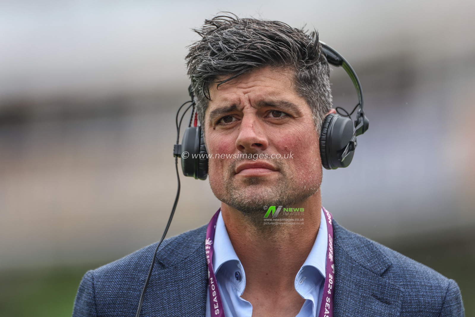 Former England cricketer Sir Alastair Cook CBE during the Rothesay First Test Match Day Three England v West Indies at Lords, London, United Kingdom, 12th July 2024

(Photo by Mark Cosgrove/News Images)