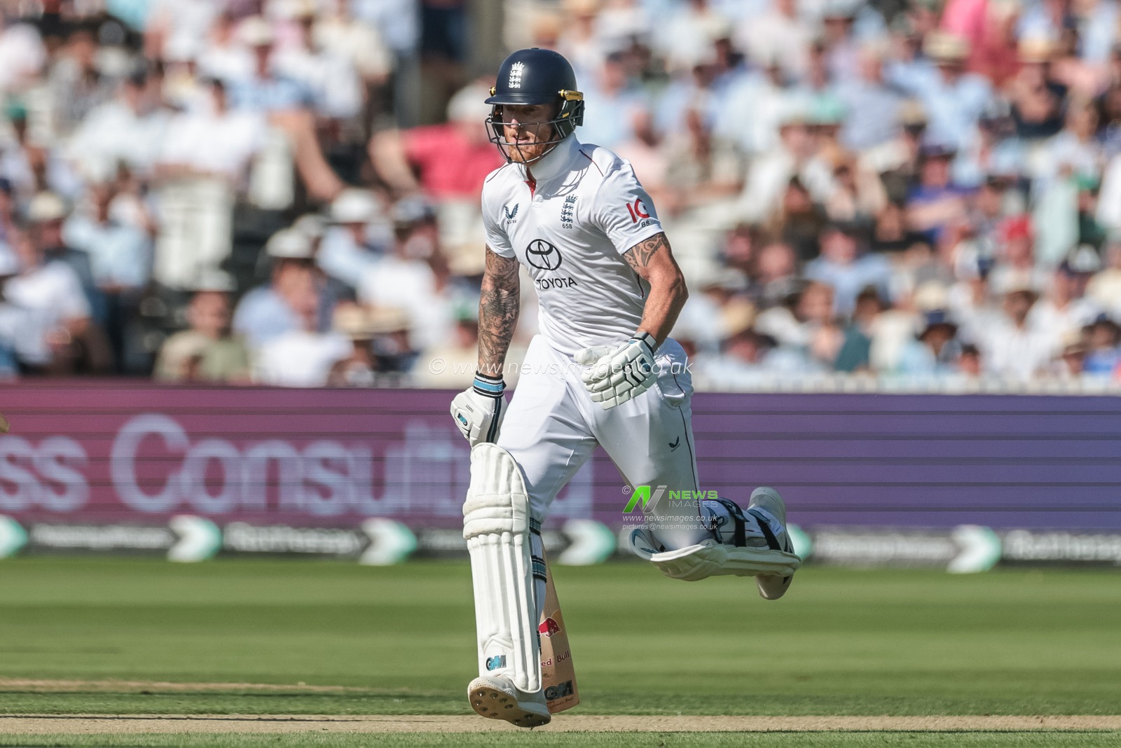 England captain Ben Stokes makes one run during the 3rd Rothesay Test Match Day 1 England v India at Lords, London, United Kingdom, 10th July 2025

(Photo by Mark Cosgrove/News Images)