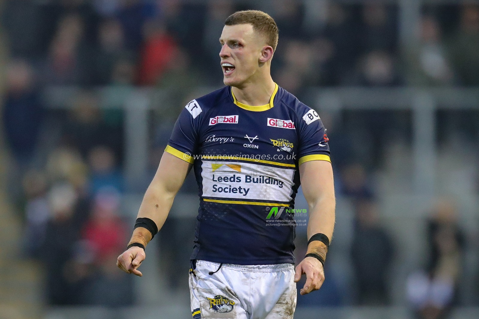 Ash Handley #5 of Leeds Rhinos during the Rugby League Pre Season match Leigh Centurions vs Leeds Rhinos at Leigh Sports Village, Leigh, United Kingdom, 21st January 2023

(Photo by James Heaton/News Images)
