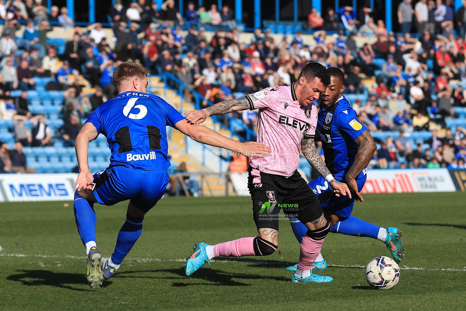 Marvin Johnson #18 of Sheffield Wednesday looks for a way through.