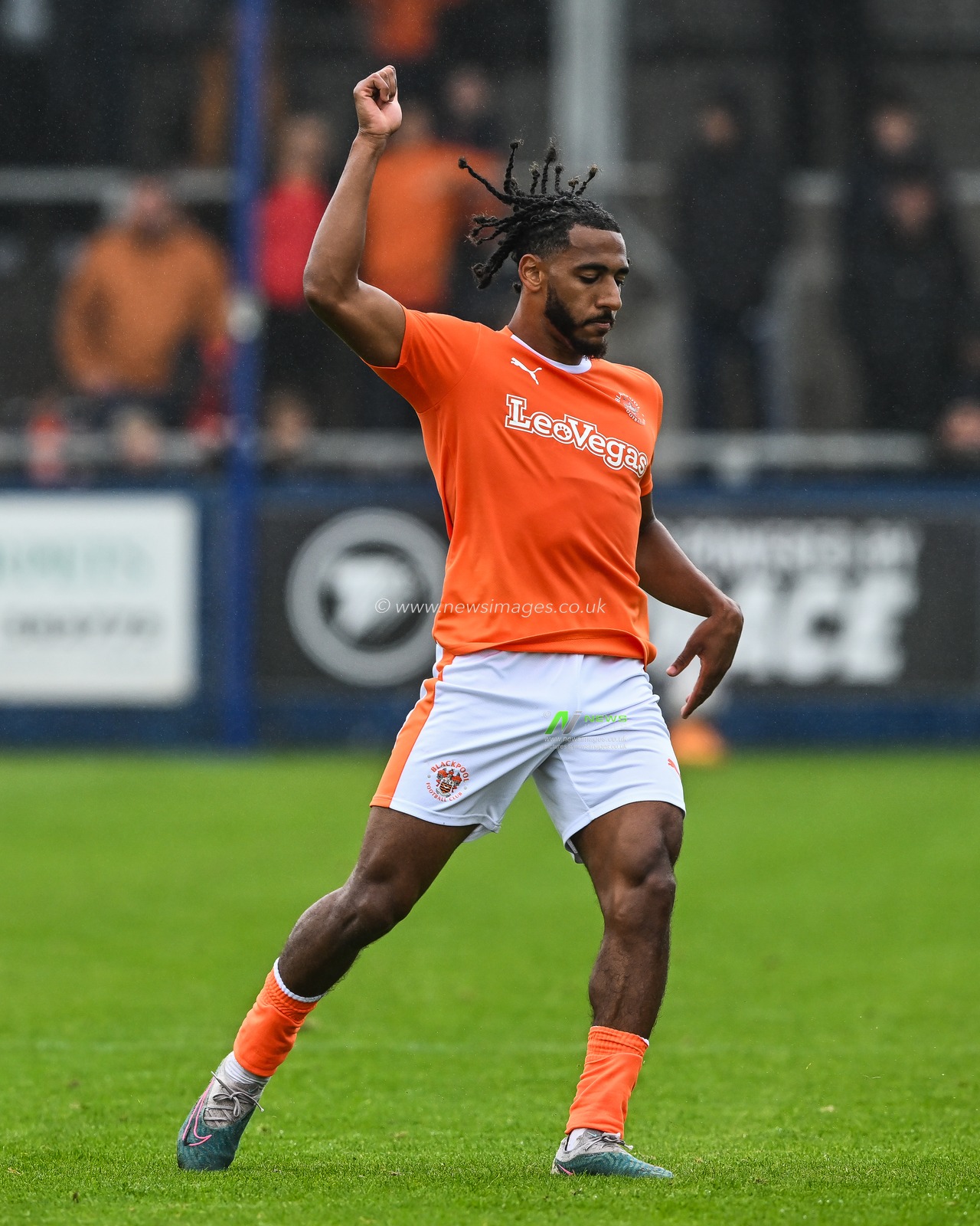 Dominic Thompson #23 of Blackpool during the Pre-season friendly match Barrow vs Blackpool at SO Legal Stadium, Barrow-in-Furness, United Kingdom, 22nd July 2023

(Photo by Craig Thomas/News Images)