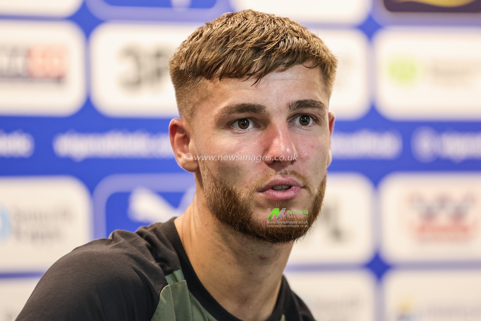 John Mcatee #45 of Barnsley speaks in the post match press conference during the Sky Bet League 1 match Wigan Athletic vs Barnsley at DW Stadium, Wigan, United Kingdom, 26th August 2023

(Photo by Mark Cosgrove/News Images)