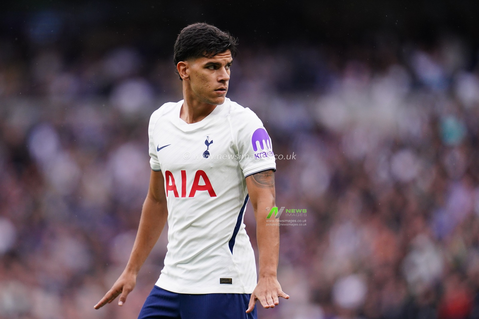 Mateus Fernandes of Tottenham Hotspur during the Premier League match Tottenham Hotspur vs Newcastle Untied at Tottenham Hotspur Stadium, London, United Kingdom on 29 August 2026

(Photo by Harvey Murphy/News Images)