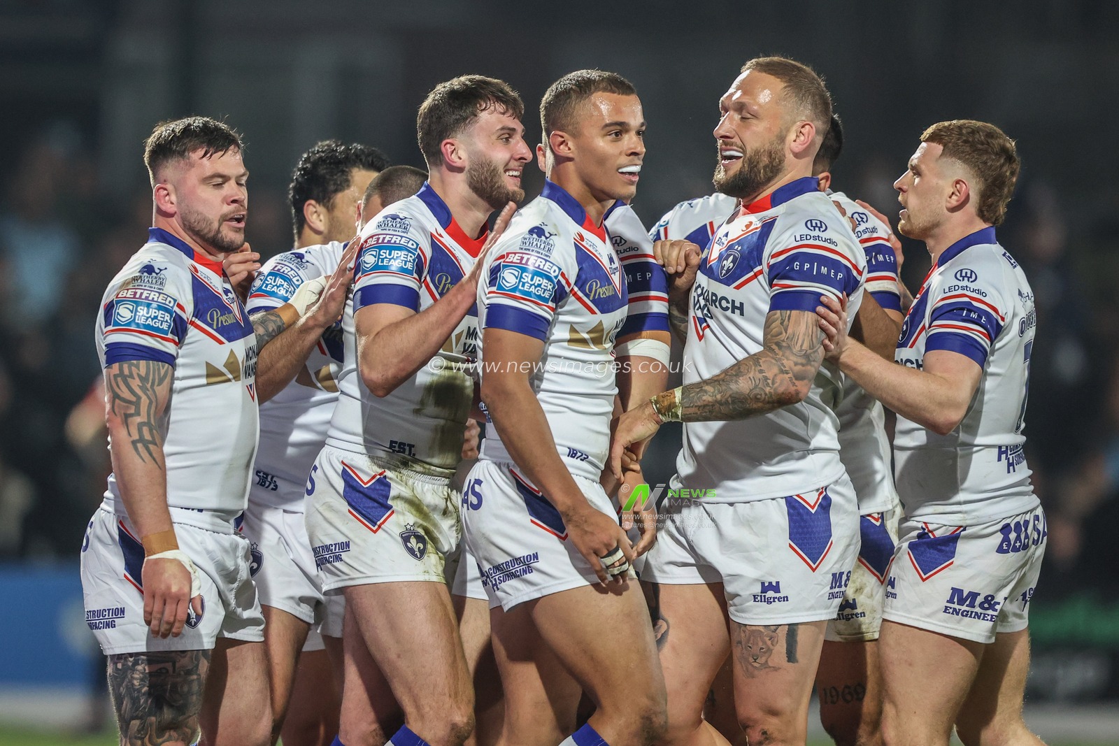Josh Rourke of Wakefield Trinity celebrates his try during the Betfred Super League Round 5 match Wakefield Trinity vs Hull FC at DIY Kitchens Stadium, Wakefield, United Kingdom, 21st March 2025

(Photo by Alfie Cosgrove/News Images)