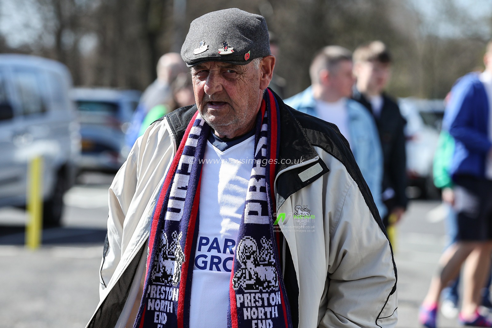 Preston North End fan arrives at stadium during the Sky Bet Championship match Preston North End vs Stoke City at Deepdale, Preston, United Kingdom, 5th April 2025

(Photo by Jorge Horsted/News Images)