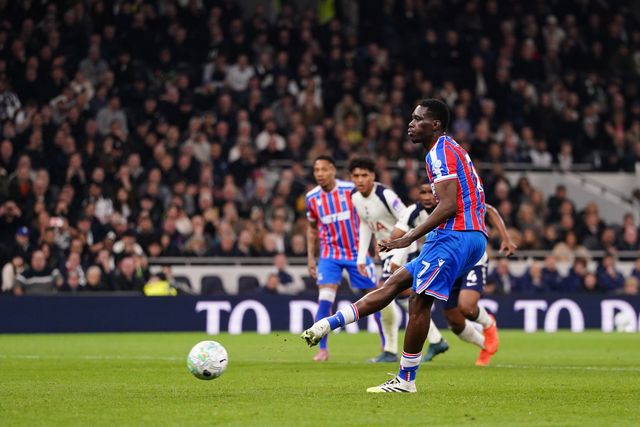Ismaila Sarr of Crystal Palace scores penalty during the Premier League match Tottenham Hotspur vs Crystal Palace at Tottenham Hotspur Stadium, London, United Kingdom on 05 March 2026

(Photo by Harvey Murphy/News Images)