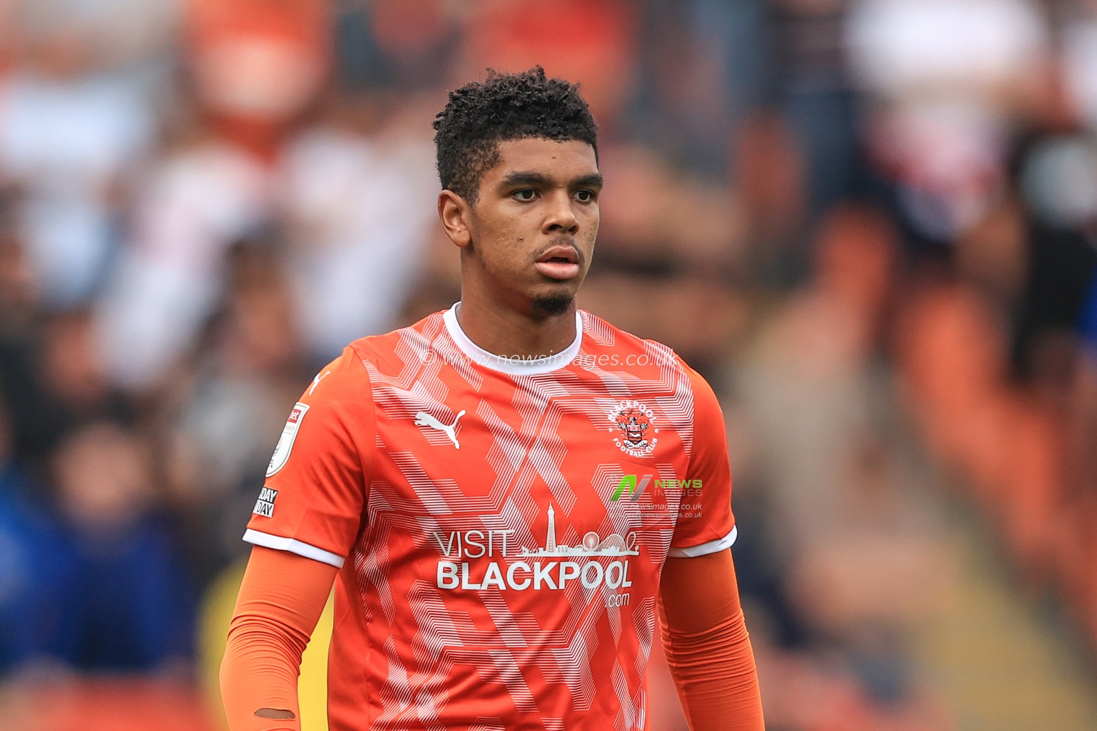 Tyreece John-Jules #28 of Blackpool during the game