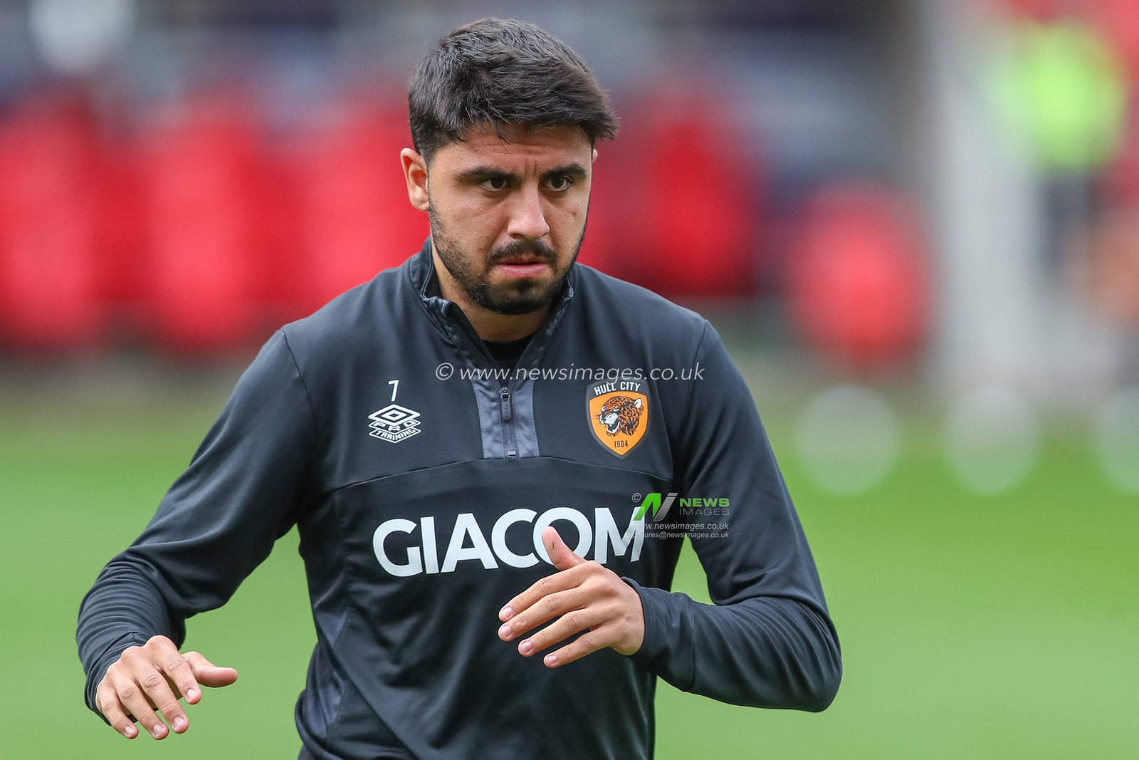 Ozan Tufan #7 of Hull City during the pre-game warm up ahead of the Sky Bet Championship match Rotherham United vs Hull City at New York Stadium, Rotherham, United Kingdom, 22nd October 2022

(Photo by Gareth Evans/News Images)
