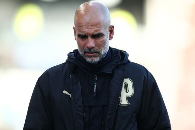 Josep Guardiola manager of Manchester City arrives ahead of the Premier League match Burnley vs Manchester City at Turf Moor, Burnley, United Kingdom on 22 April 2026

(Photo by Jorge Horsted/News Images)