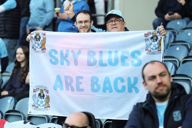 Coventry City fans ahead of the Sky Bet Championship match Blackburn Rovers vs Coventry City at Ewood Park, Blackburn, United Kingdom on 17 April 2026

(Photo by Jorge Horsted/News Images)