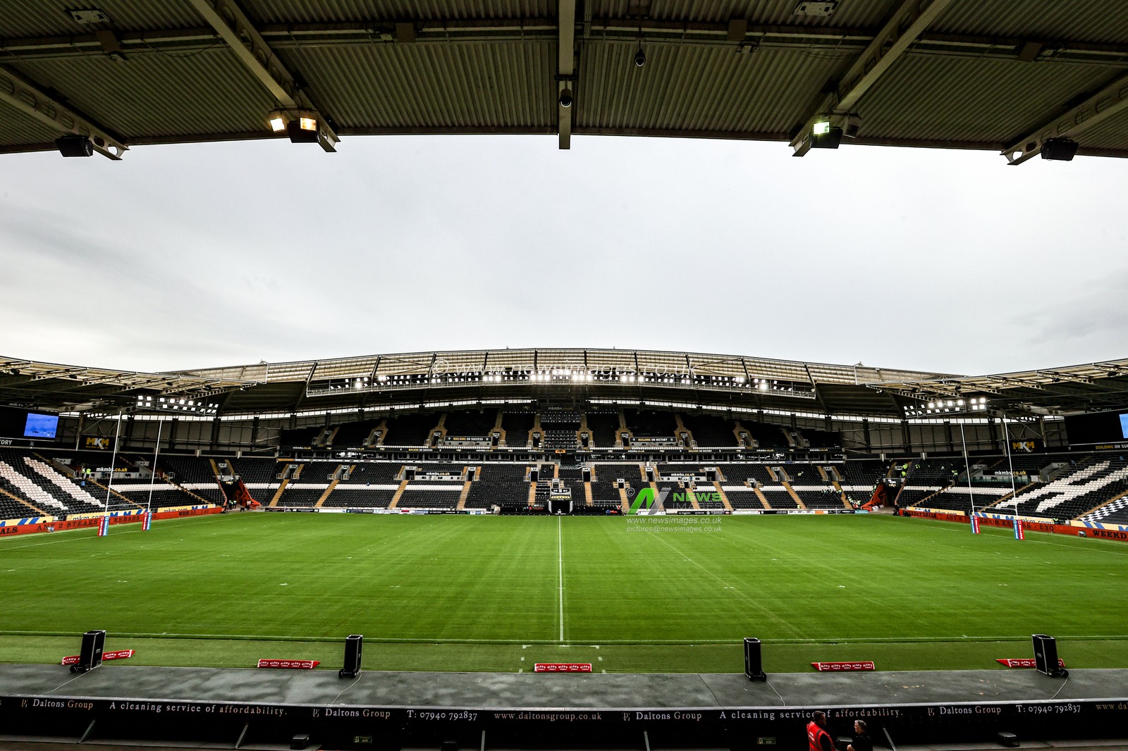 A general view of MKM Stadium ahead of the Betfred Super League round 25 match Hull FC vs Warrington Wolves at MKM Stadium, Hull, United Kingdom on 29 August 2026

(Photo by Alfie Cosgrove/News Images)